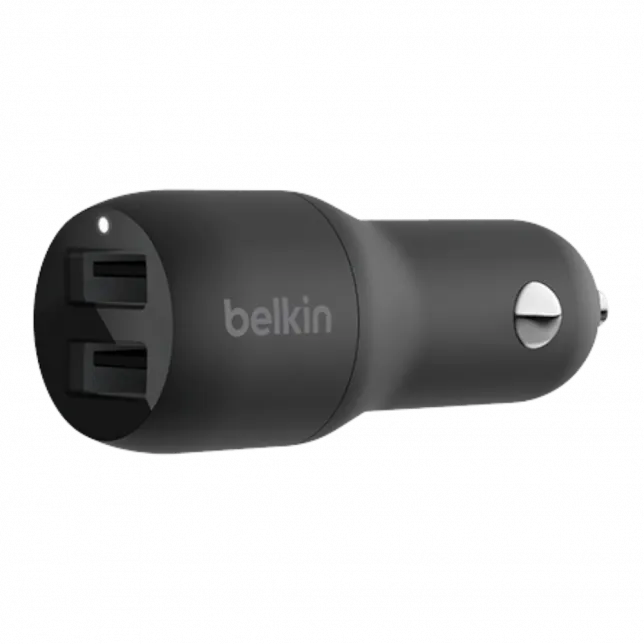 Автомобільний зарядний пристрій Belkin Car Charger 24W Dual USB-A Black