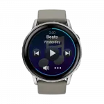Смарт-годинник Garmin Venu 4 Silver з Silver Gray сірим силіконовим ремінцем