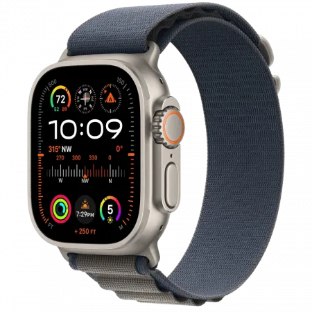б/у Apple Watch Ultra 2 GPS + LTE 49mm Titanium Case with Blue Alpine Loop - Large