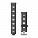 Ремінець Quick Release 20 мм, Black/Slate Grey чорний/сірий силіконовий