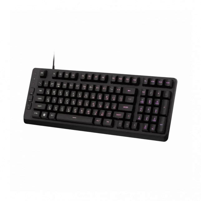 Клавіатура мембранна HyperX Alloy Origins EVE 1800 99key, Red, USB-A, EN/UA, RGB, чорний