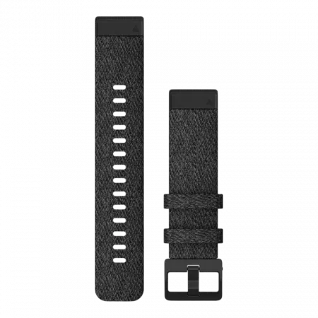 Ремінець QuickFit 20 мм, Heathered Black чорний, Black застібка, нейлоновий