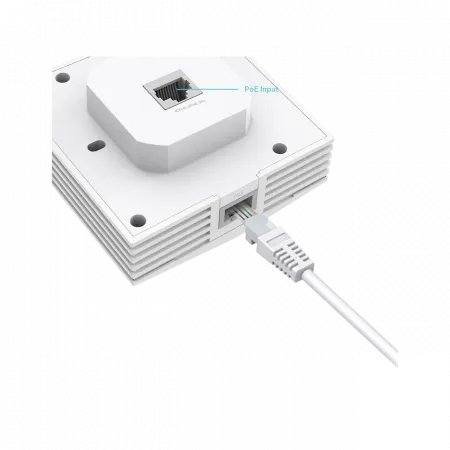 Точка доступу TP-LINK EAP650 WALL AX3000, 1xGE, 1xGE out, PoE