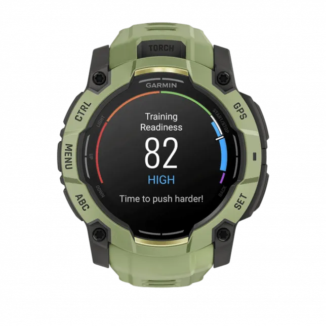 Смарт-годинник Garmin Instinct 3 50 мм, AMOLED Fern Green зелений з Fern Green зеленим силіконовим ремінцем