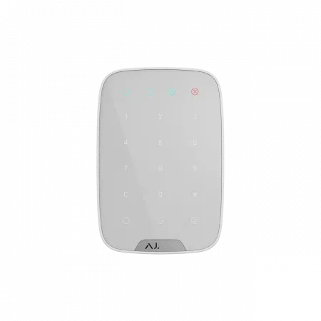 Бездротова сенсорна клавіатура Ajax KeyPad, jeweller, бездротовий, білий (8706.12.WH1)