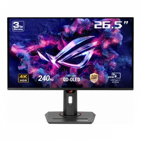 Монітор Asus 26.5" ROG Strix XG27UCDMG 2xHDMI, DP, USB-C, 3xUSB, QD-OLED, 3840x2160, 240Hz, 0.03ms, DCI-P3 99%, G-SYNC, FreeSync, Pivot, HDR400