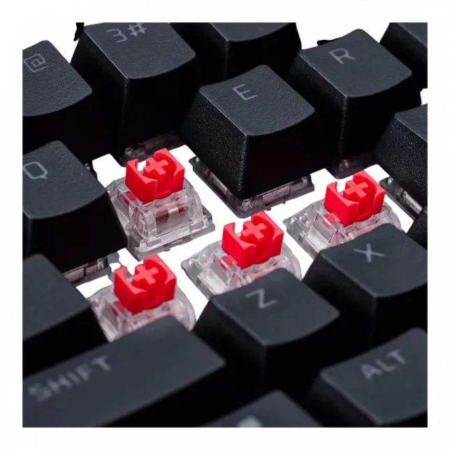 Клавіатура механічна HyperX Alloy Rise 75key, Red, USB-A, EN/UA, RGB, чорний