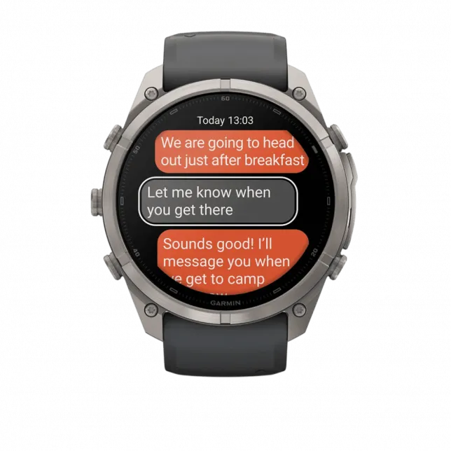 Смарт-годинник Garmin Fenix 9 Pro - inReach, 51мм Titanium з Graphite/Black темно-сірим/чорним силіконовим ремінцем