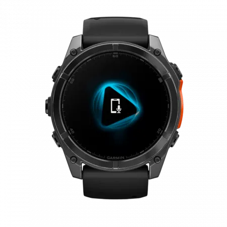 Смарт-годинник Garmin Fenix 8 51мм, AMOLED Slate Gray з Black чорним силіконовим ремінцем