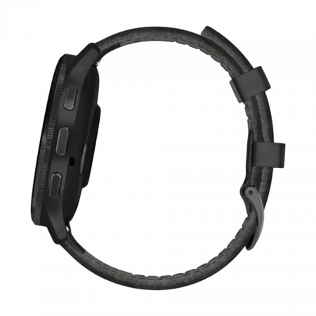 Смарт-годинник Garmin Venu 3 Slate stainless steel bezel з чорним корпусом та шкіряним ремінцем