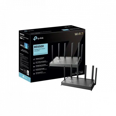 Маршрутизатор TP-LINK Archer BE400 BE6500, 3xGE LAN, 1x2.5GE LAN, 1x2.5GE WAN, 1xUSB3.0 MESH