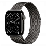 Apple Watch Series 11 GPS, 46mm Slate Titanium Case with Slate Milanese Loop (S/M)