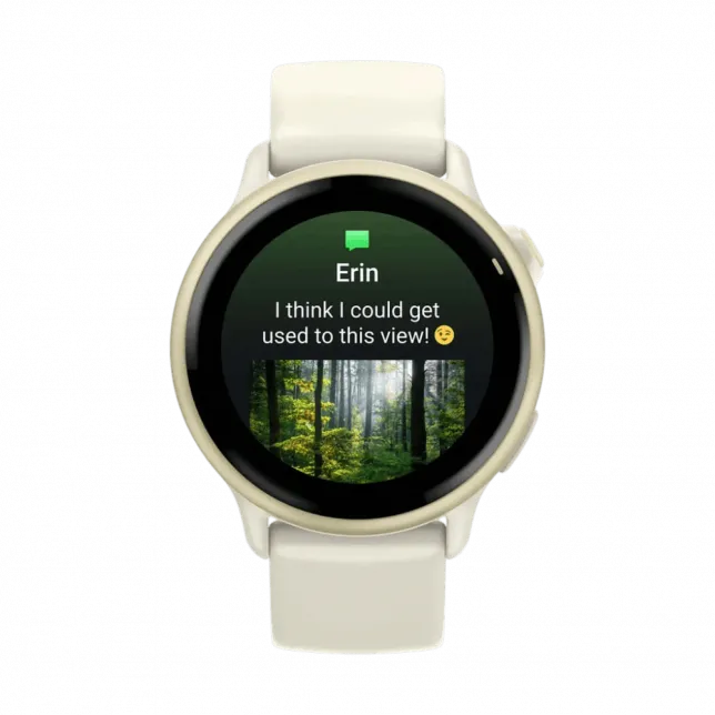 Смарт-годинник Garmin Vivoactive 6 Lunar Gold з Bone білим силіконовим ремінцем