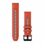 Ремінець QuickFit 22 мм, Flame Red/Graphite червоний/чорний силіконовий