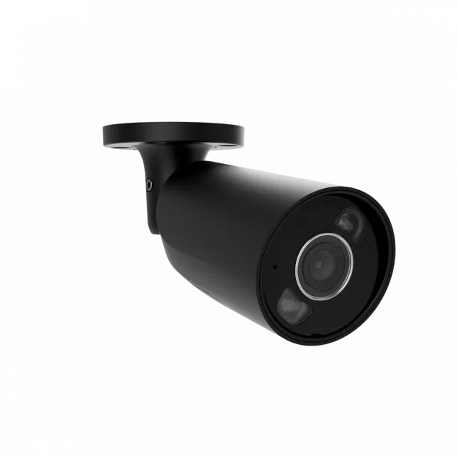 IP-Камера дротова Ajax BulletCam HL black, 8мп, 4мм, гібридне підсвічування IR 50м, білий Led 50м, Poe, True WDR, IP 65,  аудіо, кут огляду 75° до 85°, вулична, чорна