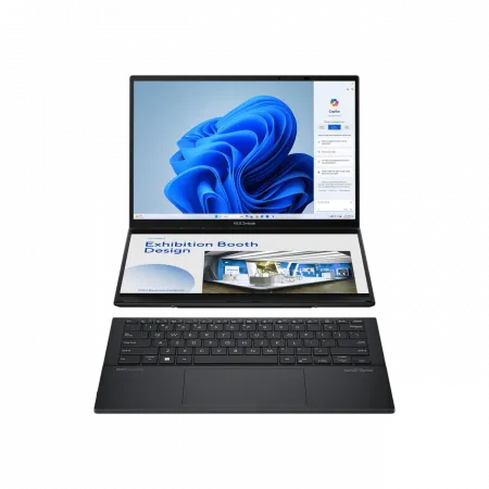 Ноутбук ASUS Zenbook Duo UX8406CA-QL047X 14" FHD Touch OLED, Intel Ultra 9 285H, 32GB, F2TB, UMA, Win11P, Сірий