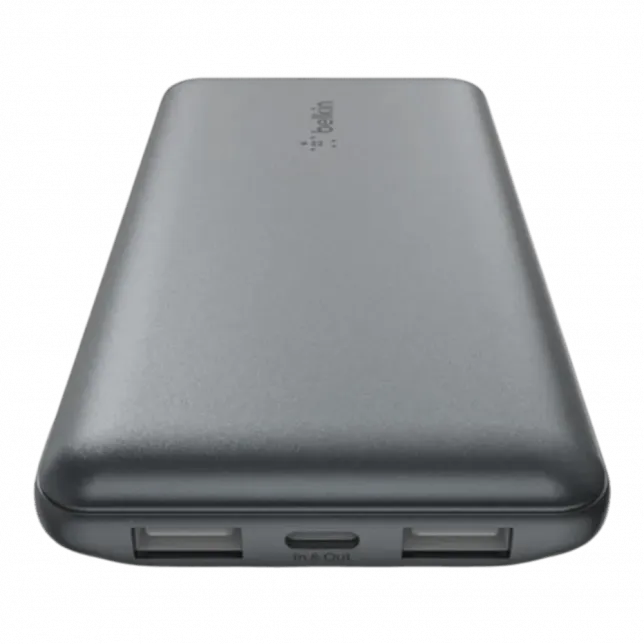 Повербанк Belkin 10000mAh 15W 2xUSB-A/1xUSB-C, Gray