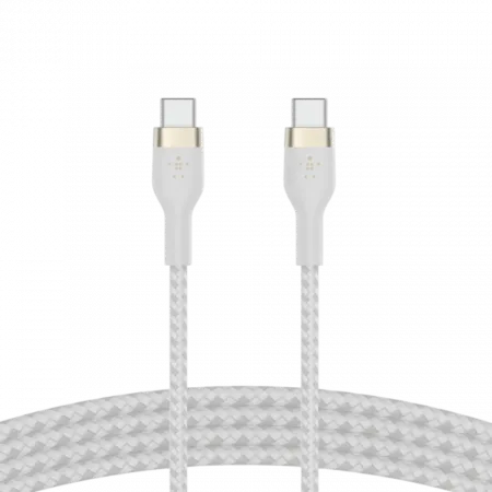 Кабель Belkin BRAIDED SILICONE USB-С-USB-С PVC 1m White