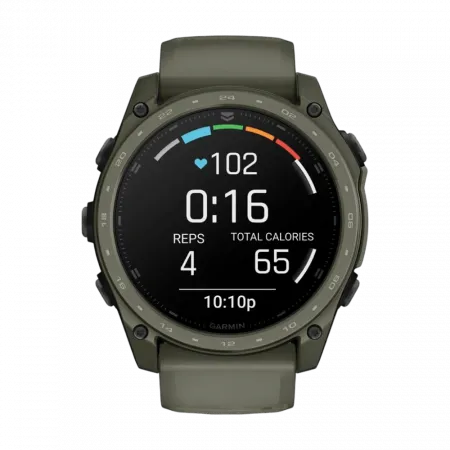 Смарт-годинник Garmin Tactix 8 51 мм AMOLED, Cerakote Coating З балістичним калькулятором Applied Ballistics Ultralight, з покриттям Olive Drab хакі Cerakote