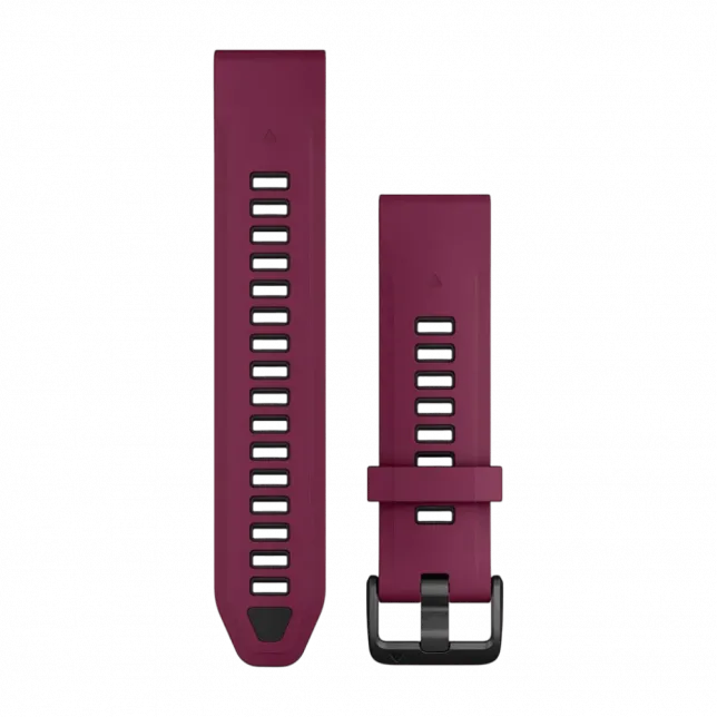 Ремінець QuickFit 20 мм, Merlot/Graphite фіолетовий/темно-сірий силіконовий