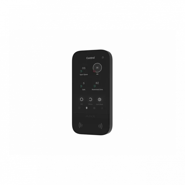 Клавіатура з сенсорним дисплеєм Ajax KeyPad TouchScreen, jeweller, бездротовий, чорний