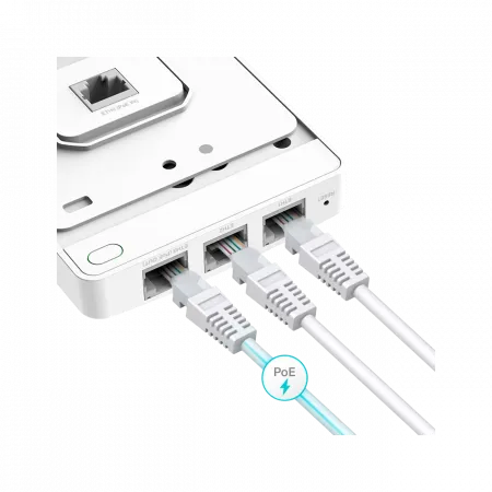 Точка доступу TP-LINK EAP615 WALL AX1800,  1xGE, 3xGE out, PoE