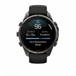 Смарт-годинник Garmin Fenix 9 Pro 47мм, Carbon Gray DLC Titanium з Black/Pebble Grey чорним/темно-сірим силіконовим ремінцем