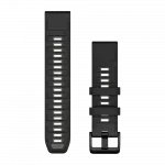 Ремінець QuickFit 22 мм, Black/Pebble Gray чорний силіконовий