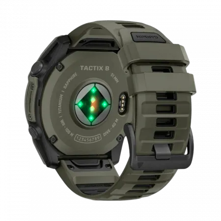 Смарт-годинник Garmin Tactix 8 51 мм AMOLED, Cerakote Coating З балістичним калькулятором Applied Ballistics Ultralight, з покриттям Olive Drab хакі Cerakote