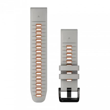Ремінець QuickFit 22 мм, Fog Grey/Ember Orange сірий/помаранчевий силіконовий