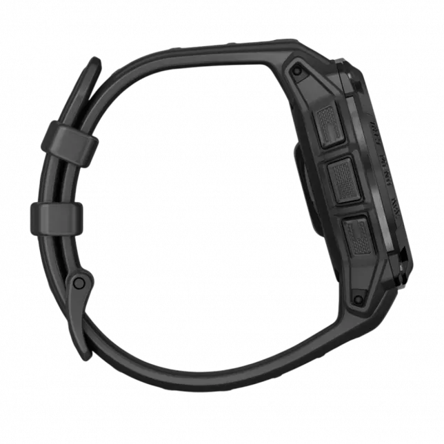 Смарт-годинник Garmin Instinct 3 45 мм, Solar, Tactical Edition Black чорний з чорним силіконовим ремінцем