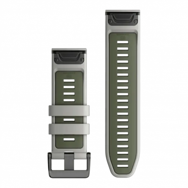 Ремінець QuickFit 26 мм, Fog Grey/Moss сірий силіконовий