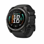 Смарт-годинник Garmin Fenix 9  51мм, Carbon Grey DLC Titanium з Black чорним силіконовим ремінцем