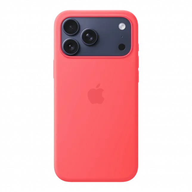Чохол Apple Silicone Case with Magsafe для iPhone 17 Pro (Bright Guava)