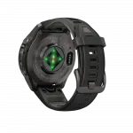 Смарт-годинник Garmin Fenix 9 Pro - inReach, 43мм Carbon Gray DLC Titanium з Black/Pebble Grey чорним/темно-сірим силіконовим ремінцем