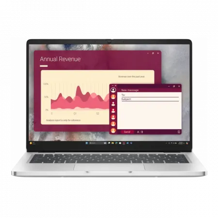Ноутбук Dell Pro 14 14" FHD+ IPS AG, Intel U7-255U, 32GB, F512GB, UMA, Lin, сріблястий, US клавіатура