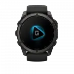 Смарт-годинник Garmin Fenix 9  51мм, Carbon Grey DLC Titanium з Black чорним силіконовим ремінцем