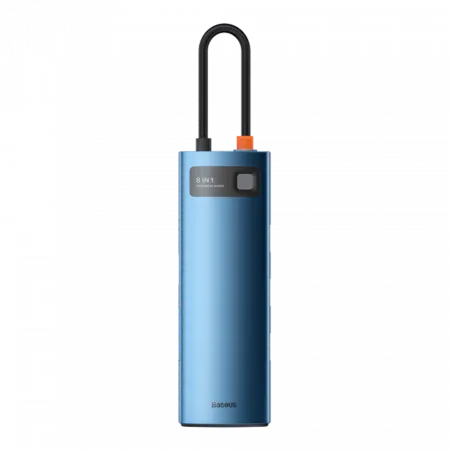 Перехідник Baseus HUB 8-in-1 Type-C Blue