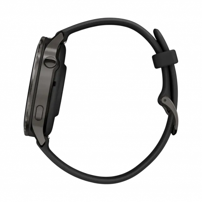 Смарт-годинник Garmin Venu 4 41 мм Slate з Black чорним силіконовим ремінцем