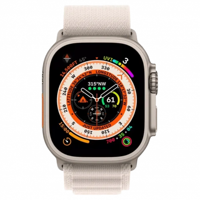 б/у Apple Watch Ultra GPS + LTE 49mm Titanium Case with Starlight Alpine Loop Small