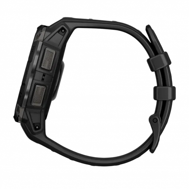 Смарт-годинник Garmin Instinct 3 45 мм, AMOLED Black чорний з Black чорним силіконовим ремінцем