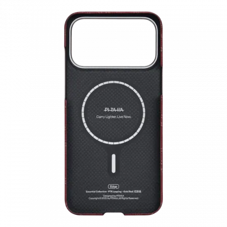 Чохол Pitaka Ultra-Slim Monogram для iPhone 17 Pro Red/Gold