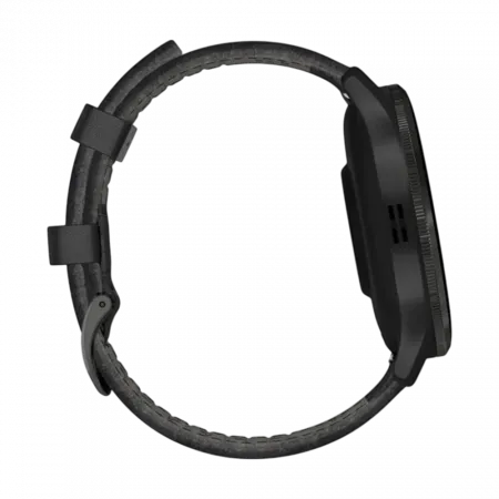 Смарт-годинник Garmin Venu 3 Slate stainless steel bezel з чорним корпусом та шкіряним ремінцем