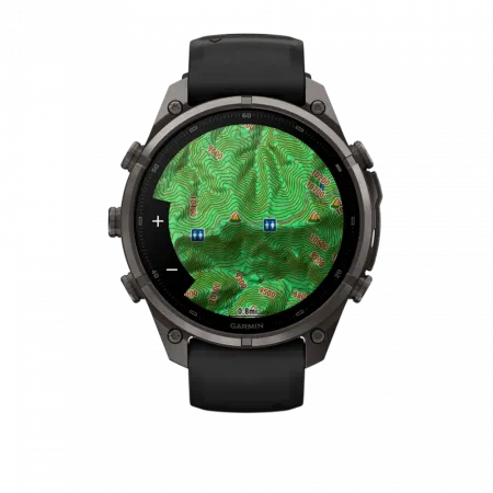 Смарт-годинник Garmin Fenix 9 Pro 47мм, Carbon Gray DLC Titanium з Black/Pebble Grey чорним/темно-сірим силіконовим ремінцем