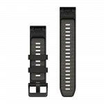 Ремінець QuickFit 22 мм, Black/Pebble Gray чорний силіконовий