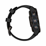 Смарт-годинник Garmin Descent Mk3i 43 мм Carbon Grey DLC Titanium з чорним силіконовим ремінцем
