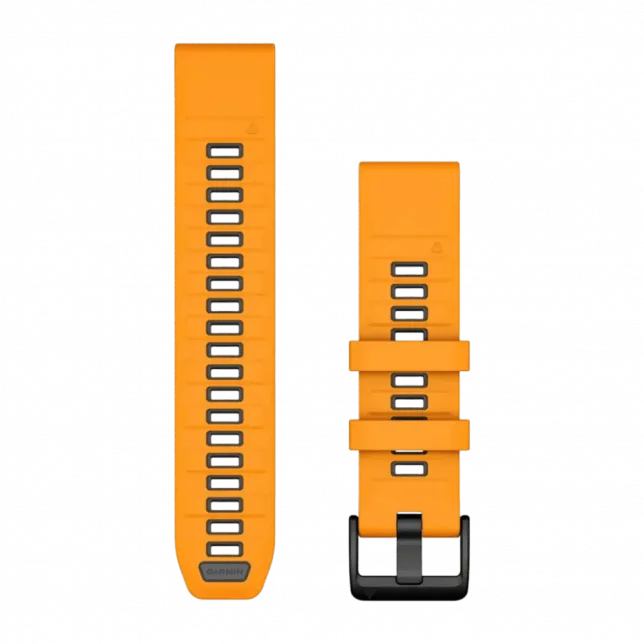 Ремінець QuickFit 22 мм, Spark Orange/Graphite помаранчевий/темно-сірий силіконовий