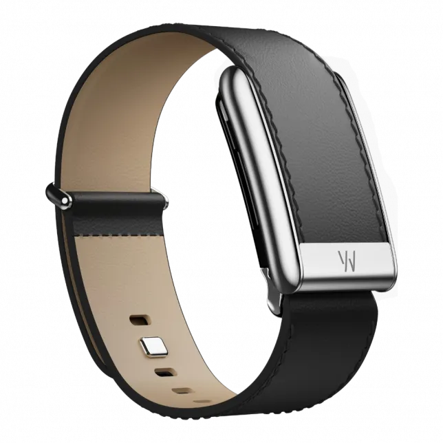 Ремінець Whoop LeatherLuxe Straight Band для Whoop Black/Cream with Titanium (L/XL)
