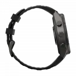 Смарт-годинник Garmin Fenix 9 Pro - inReach, 47мм Carbon Gray DLC Titanium з Black/Pebble Grey чорним/темно-сірим силіконовим ремінцем