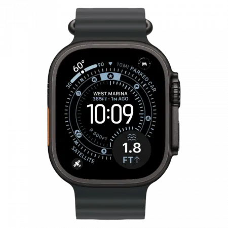 Apple Watch Ultra 3 GPS + LTE, 49mm Black Titanium Case with Black Ocean Band 
